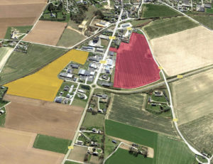 Terrains disponibles pour l'extension de la zone