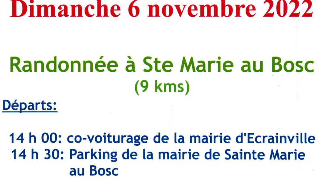 Affiche Rando Novembre