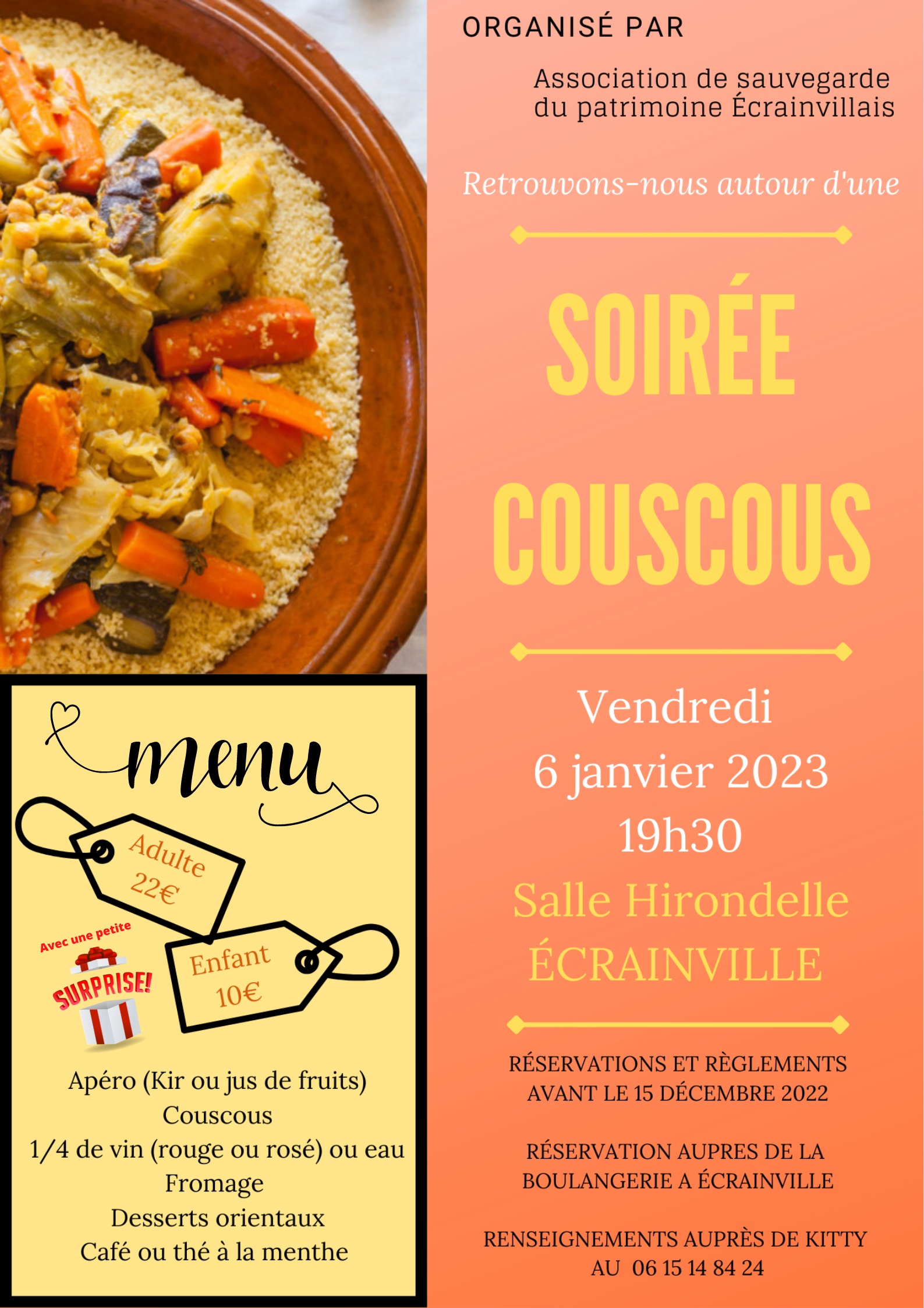 Asso Patrimoine Soirée Couscous