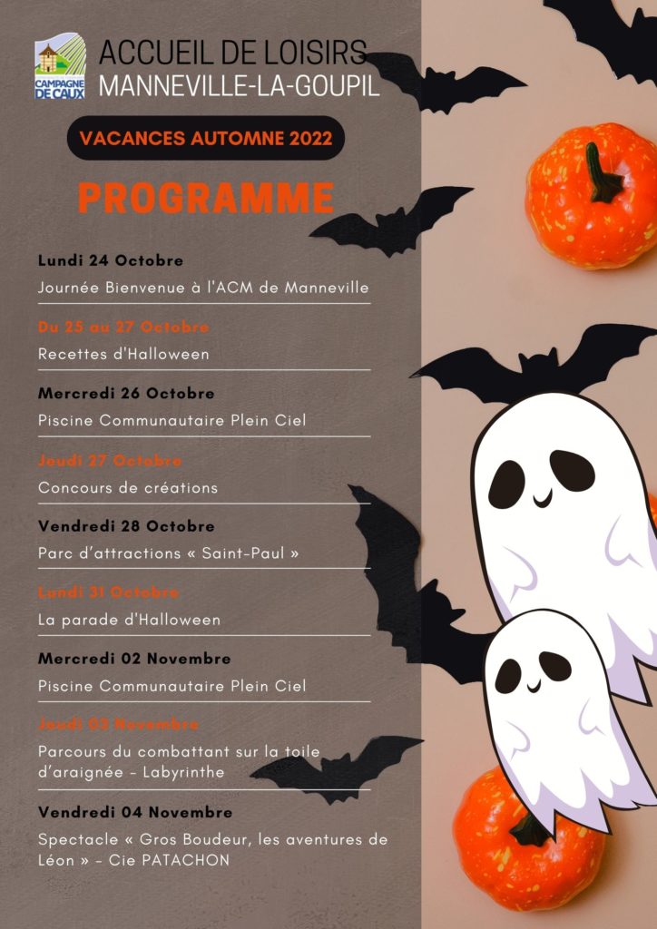Programme Accueil Loisirs Automne 2022 MannevilleLaGoupil