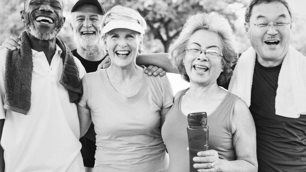 Senior Friends Exercising Together