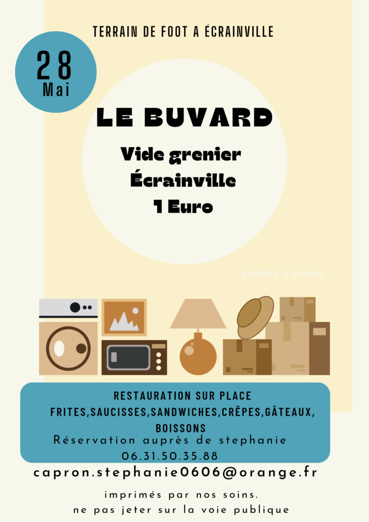 Affiche Vide Grenier Buvard 2023