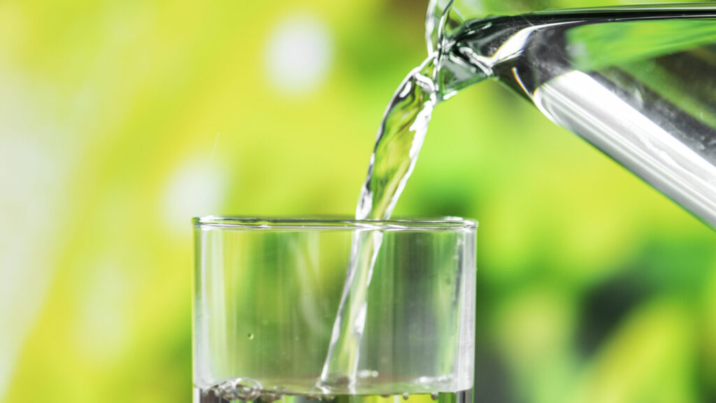 A Glass Of Water Macro Shot