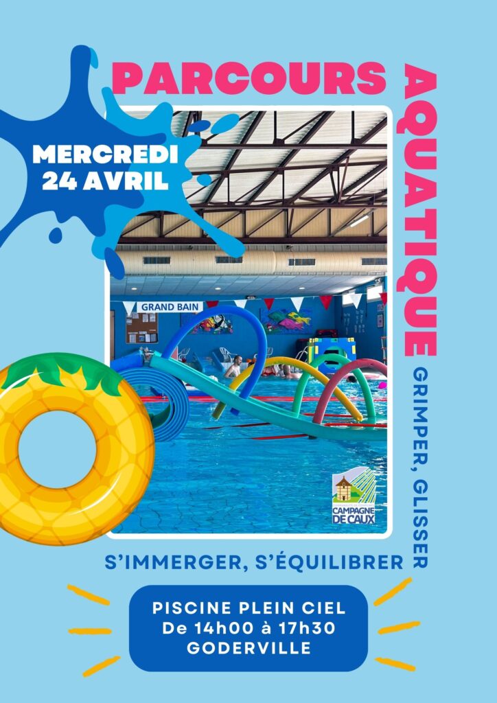 Parcours aquatique campagne de caux piscine plein ciel