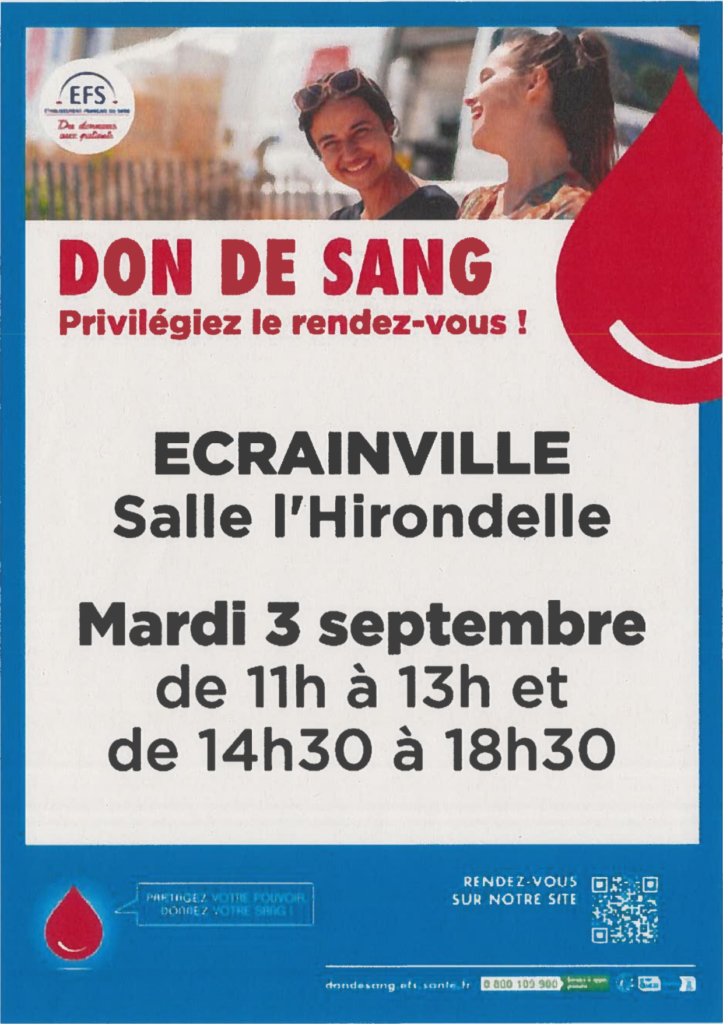 Don Du Sang Ecrainville EFS