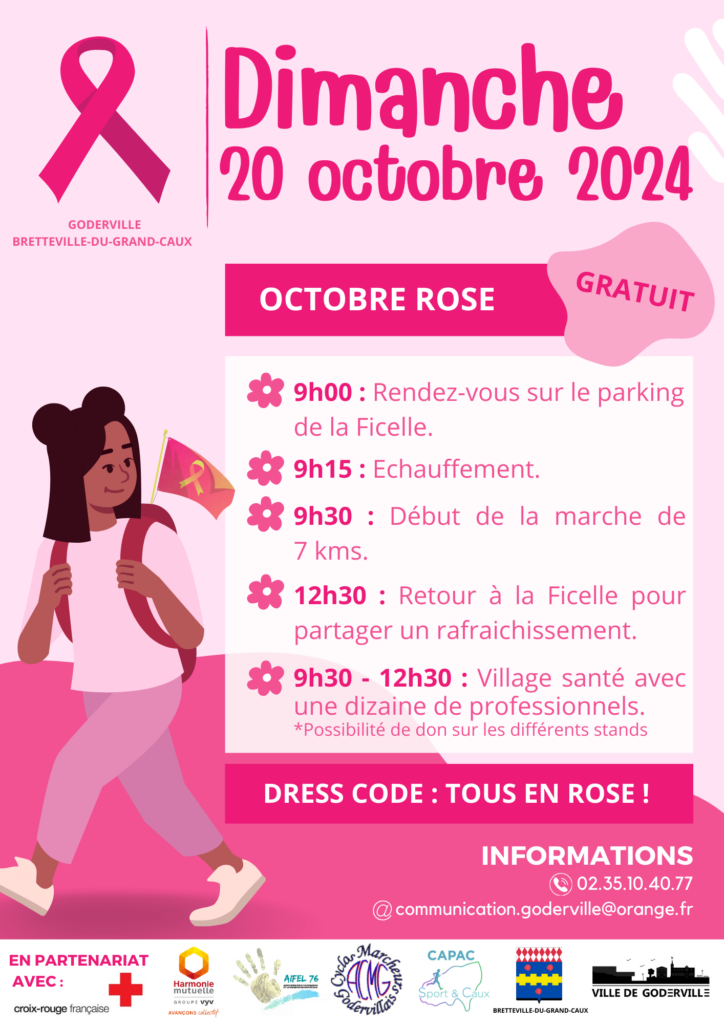 AFFICHE OCTOBRE ROSE GODERVILLE BRETTEVILLE