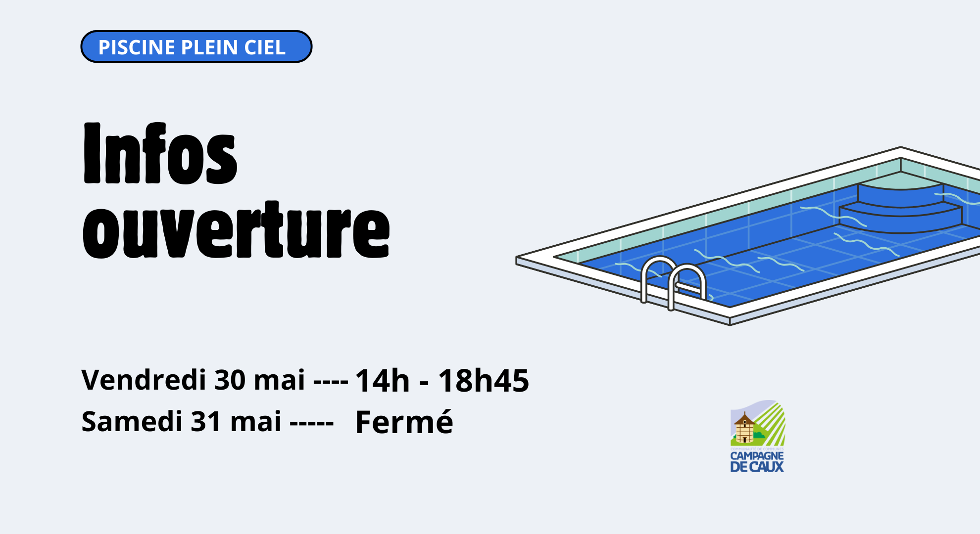 Pont du 29 mai : Horaires exceptionnels à la piscine Plein Ciel