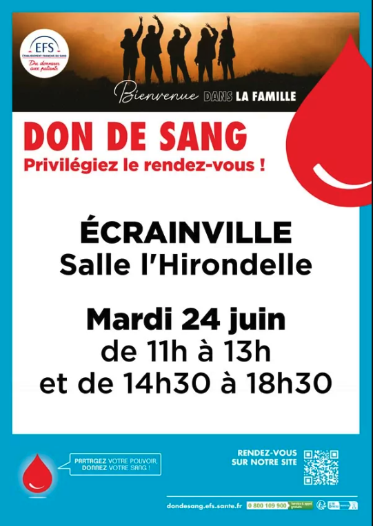 don du sang ecrainville juin 2025